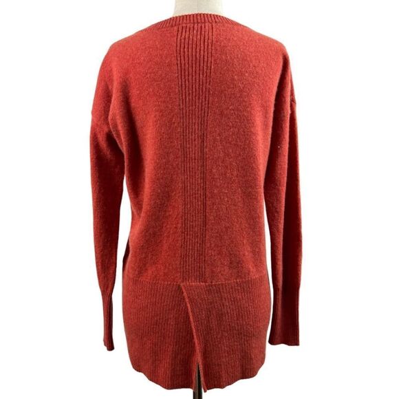 Nicole Miller 2-Ply Cashmere Casual Burnt Orange Crewneck Sweater S - Picture 9 of 11